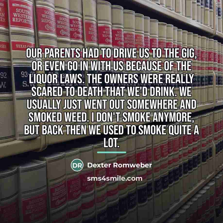 “Our parents had to drive us to the gig, or…” quote by Dexter Romweber