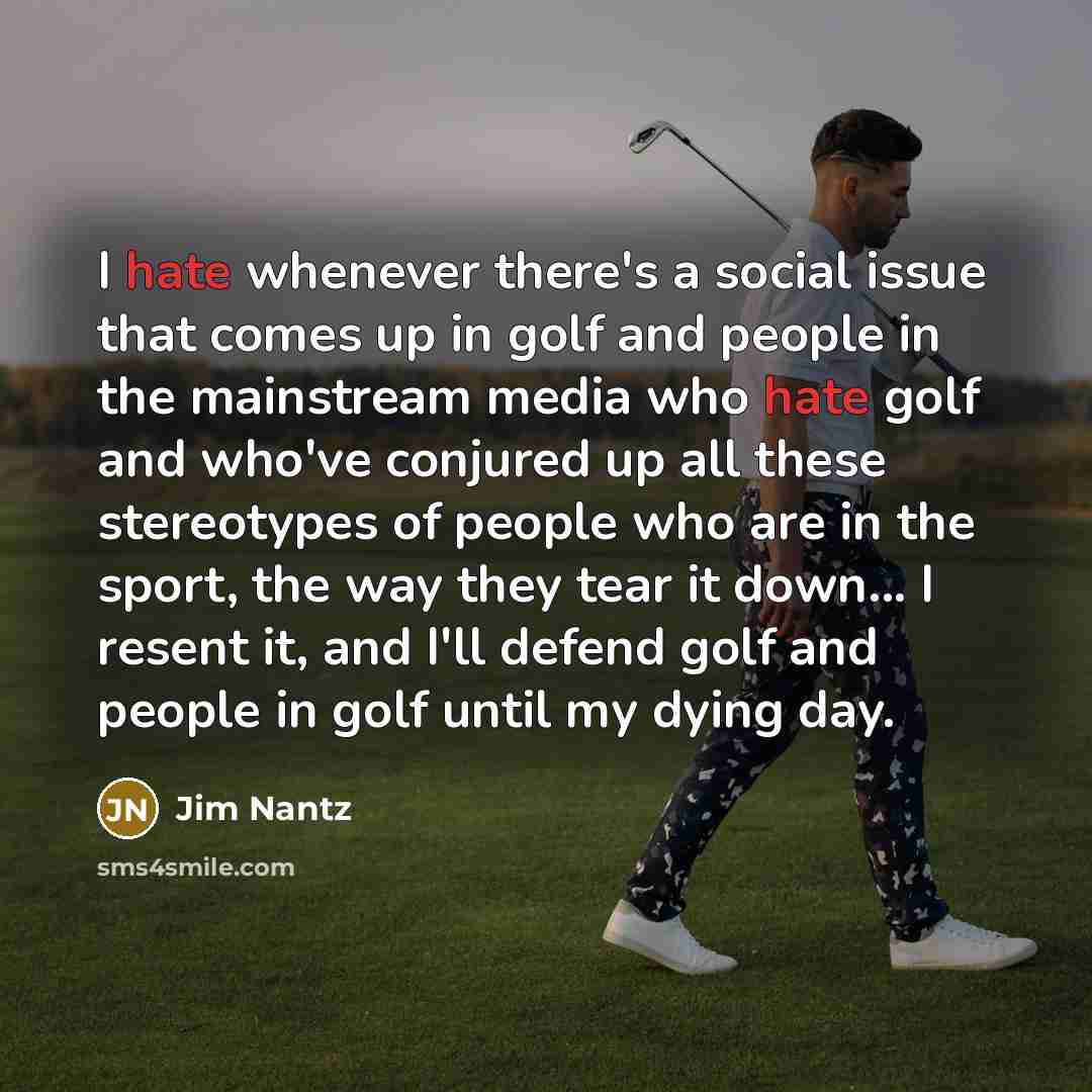 “I hate whenever there's a social issue that comes up…” quote by Jim Nantz
