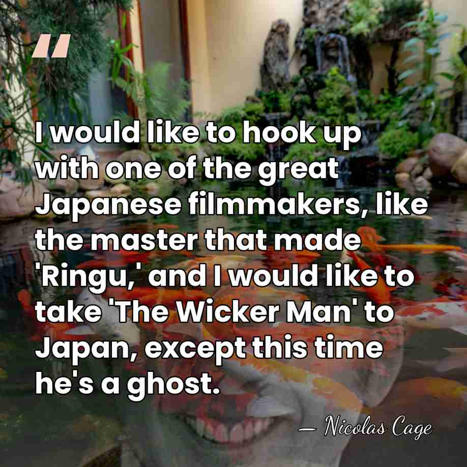 I would like to hook up with one of the great Japanese&hellip; - Nicolas Cage
