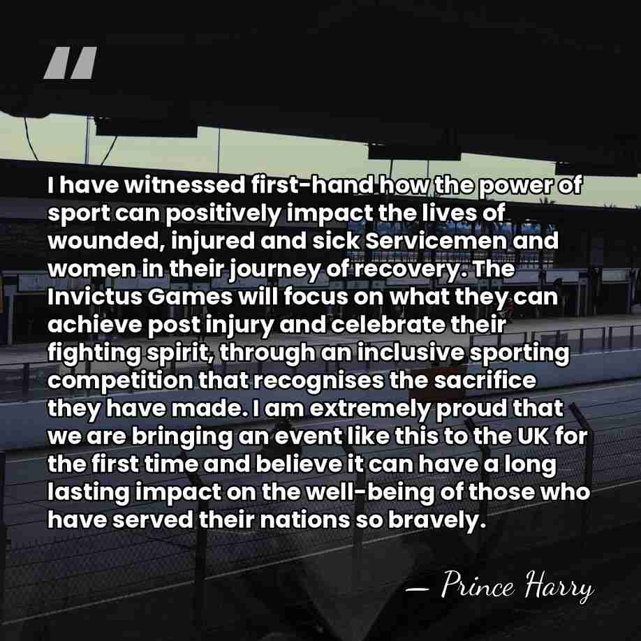 I have witnessed first-hand how the power of sport can positively impact&hellip; - Prince Harry