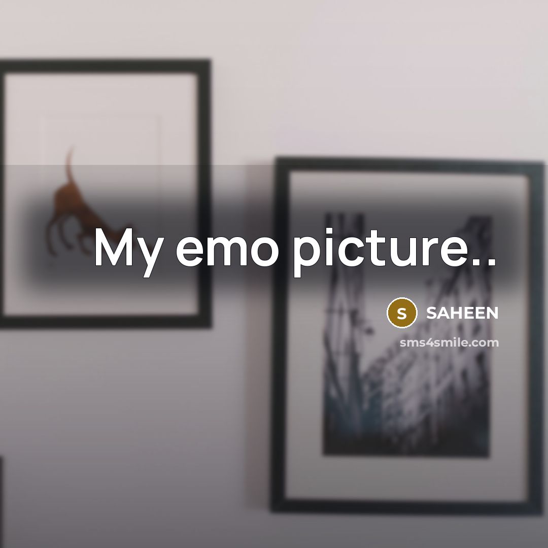 “My emo picture..…” quote by Saheen