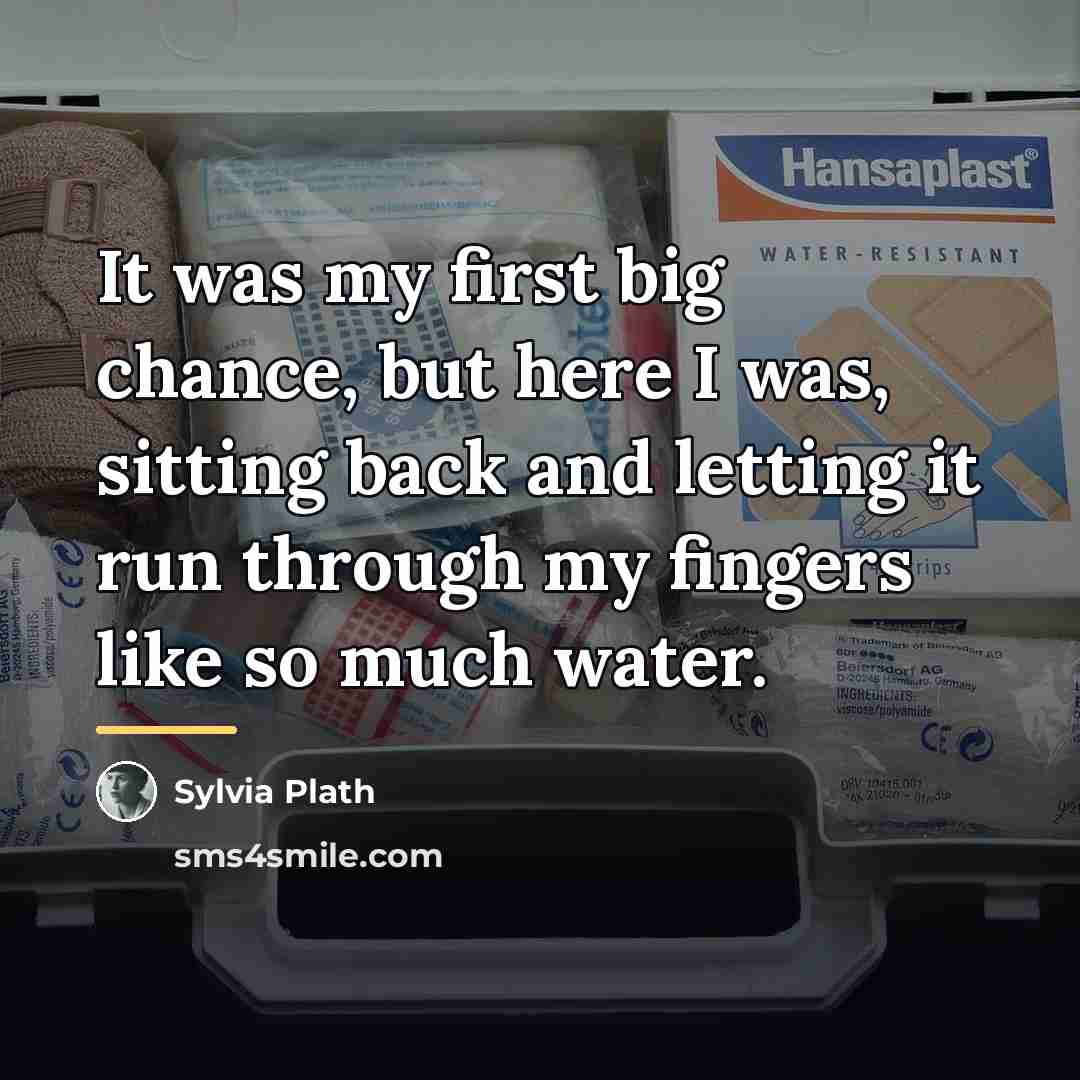 “It was my first big chance, but here I was,…” quote by Sylvia Plath
