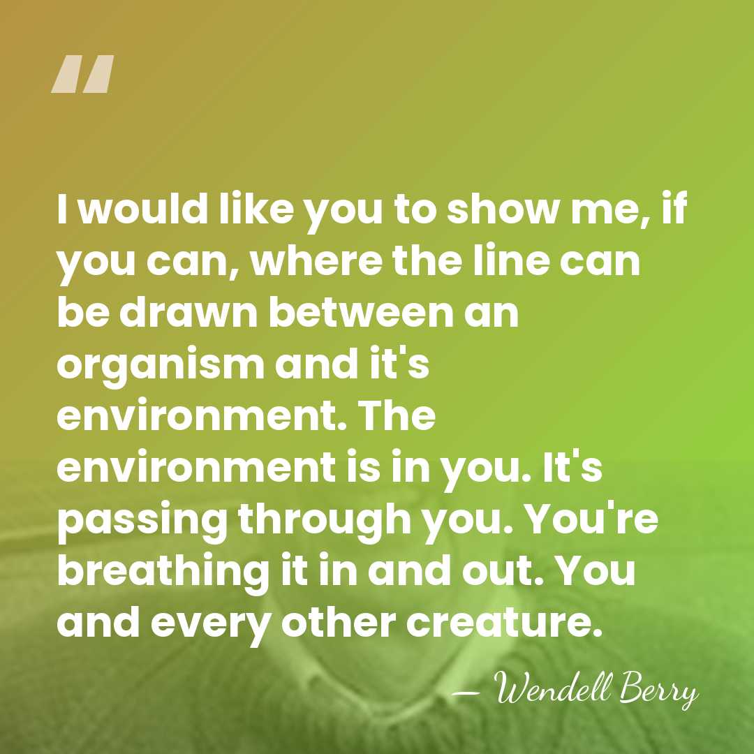 I would like you to show me, if you can, where the&hellip; - Wendell Berry