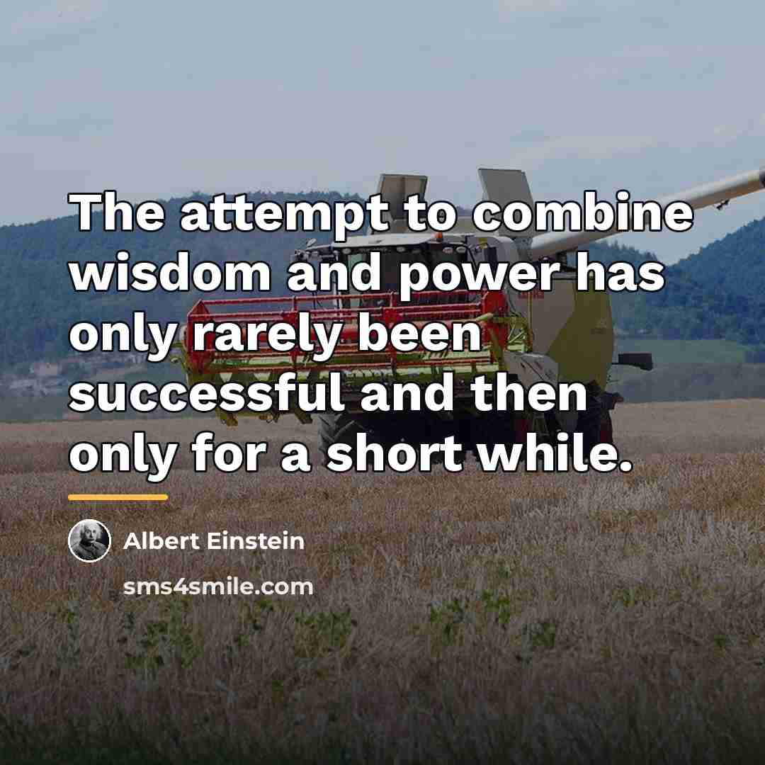 “The attempt to combine wisdom and power has only rarely…” quote by Albert Einstein