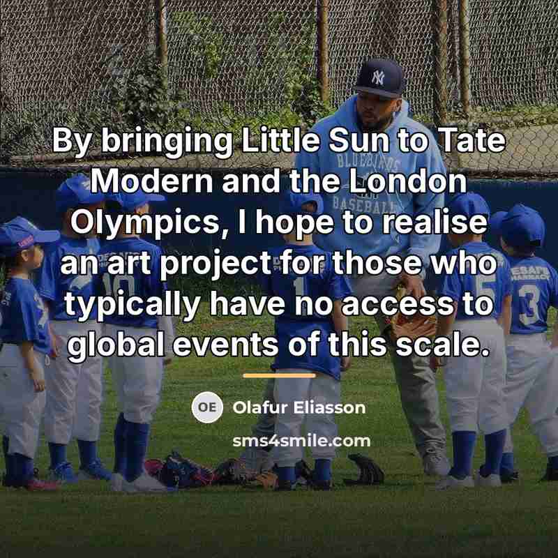 “By bringing Little Sun to Tate Modern and the London…” quote by Olafur Eliasson