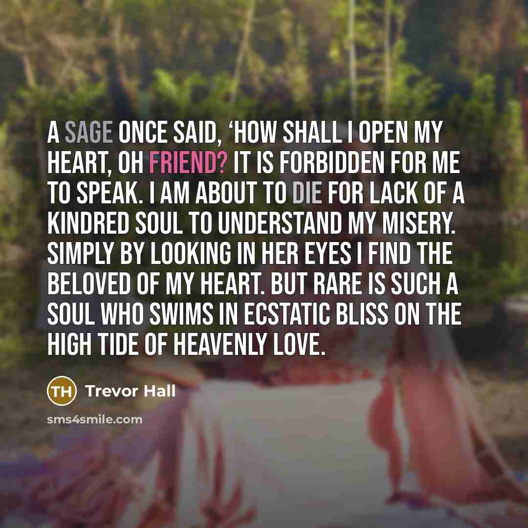 “A sage once said, ‘How shall I open my heart,…” quote by Trevor Hall