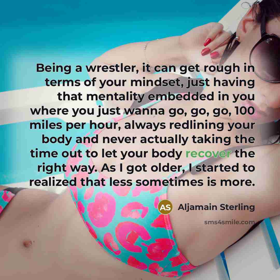 “Being a wrestler, it can get rough in terms of…” quote by Aljamain Sterling