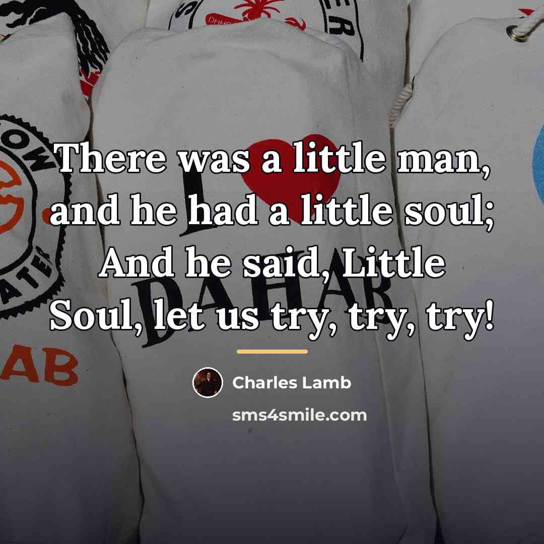 “There was a little man, and he had a little…” quote by Charles Lamb