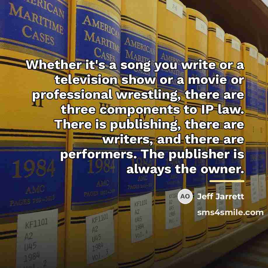 “Whether it's a song you write or a television show…” quote by Jeff Jarrett