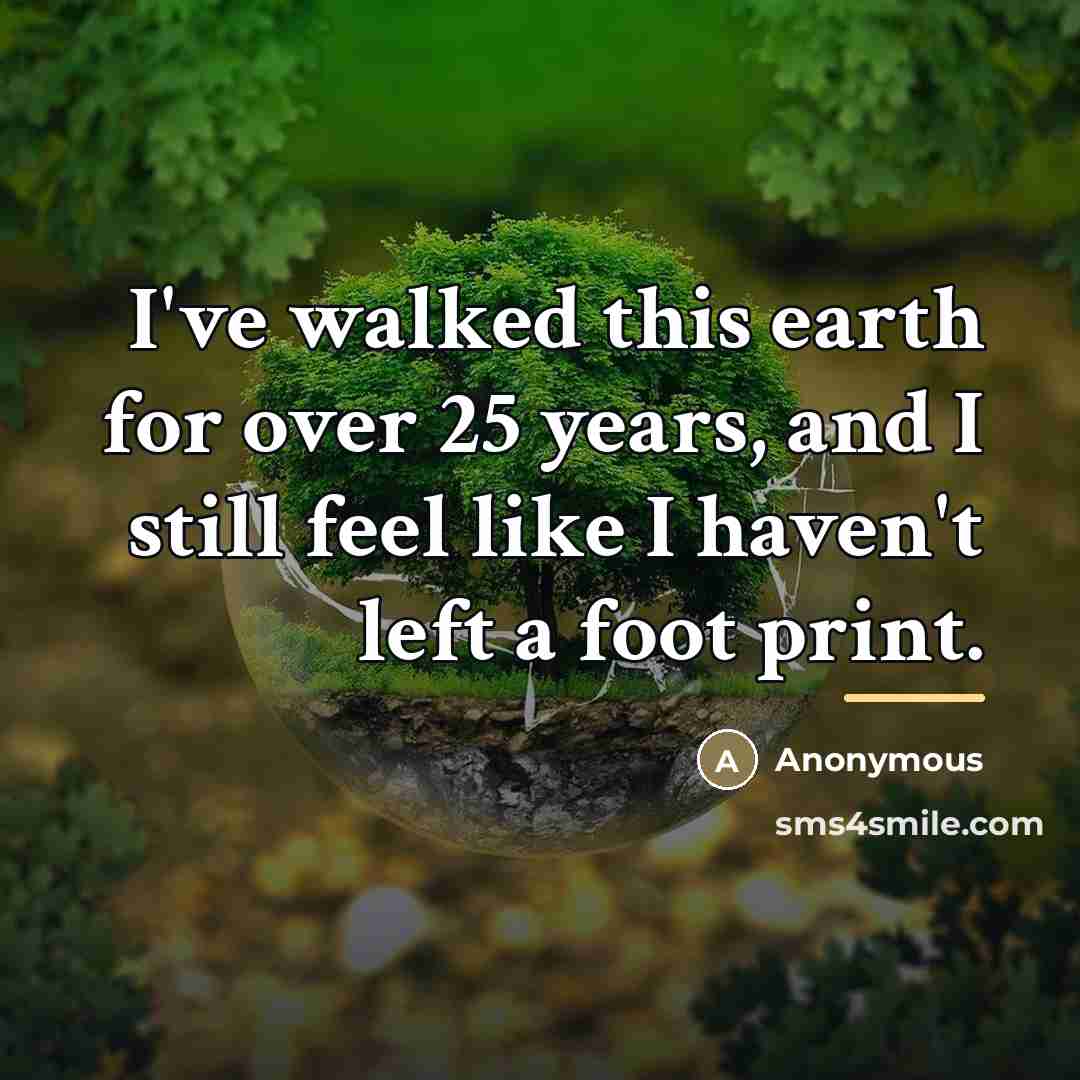 “I've walked this earth for over 25 years, and I…” quote by Anonymous