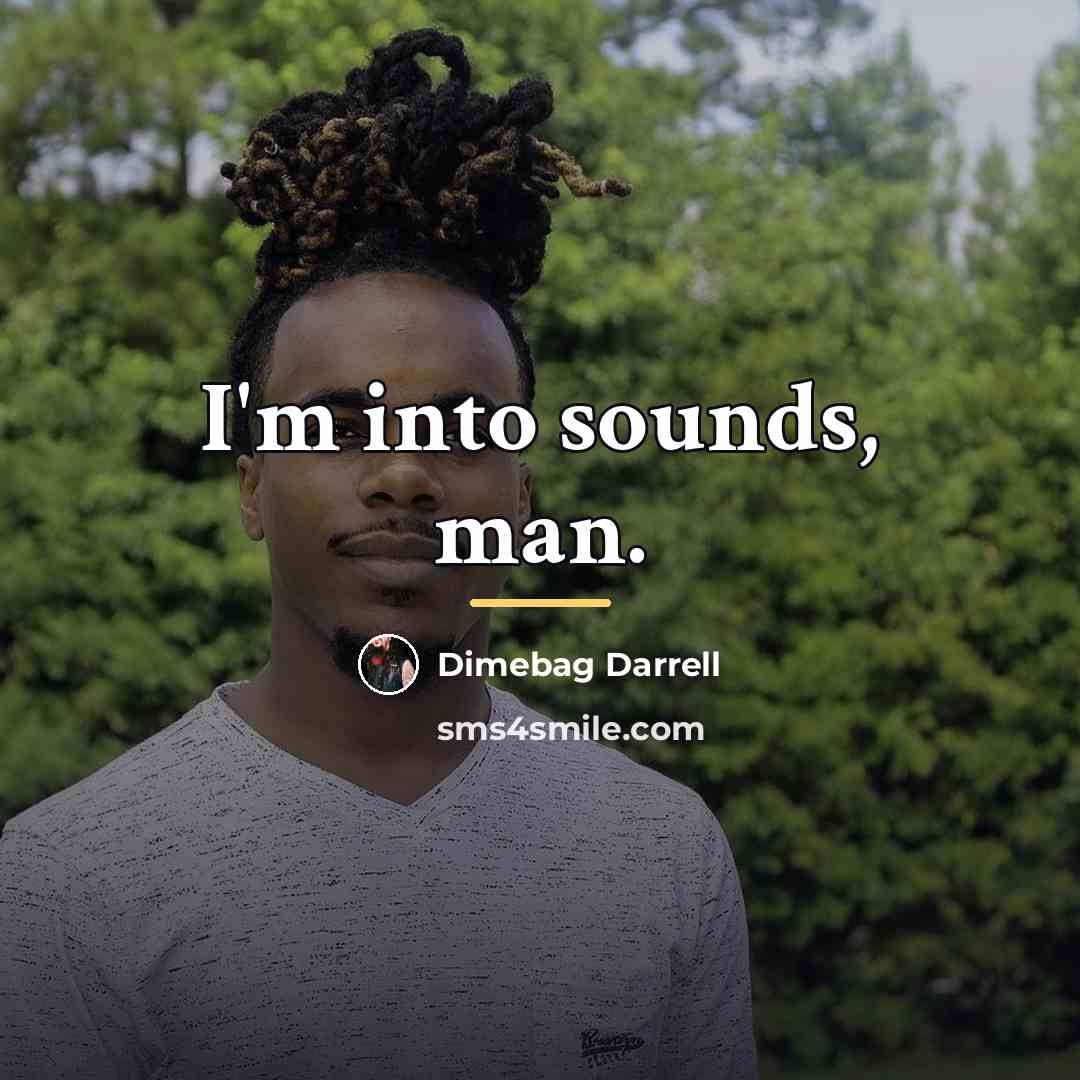 “I'm into sounds, man.…” quote by Dimebag Darrell