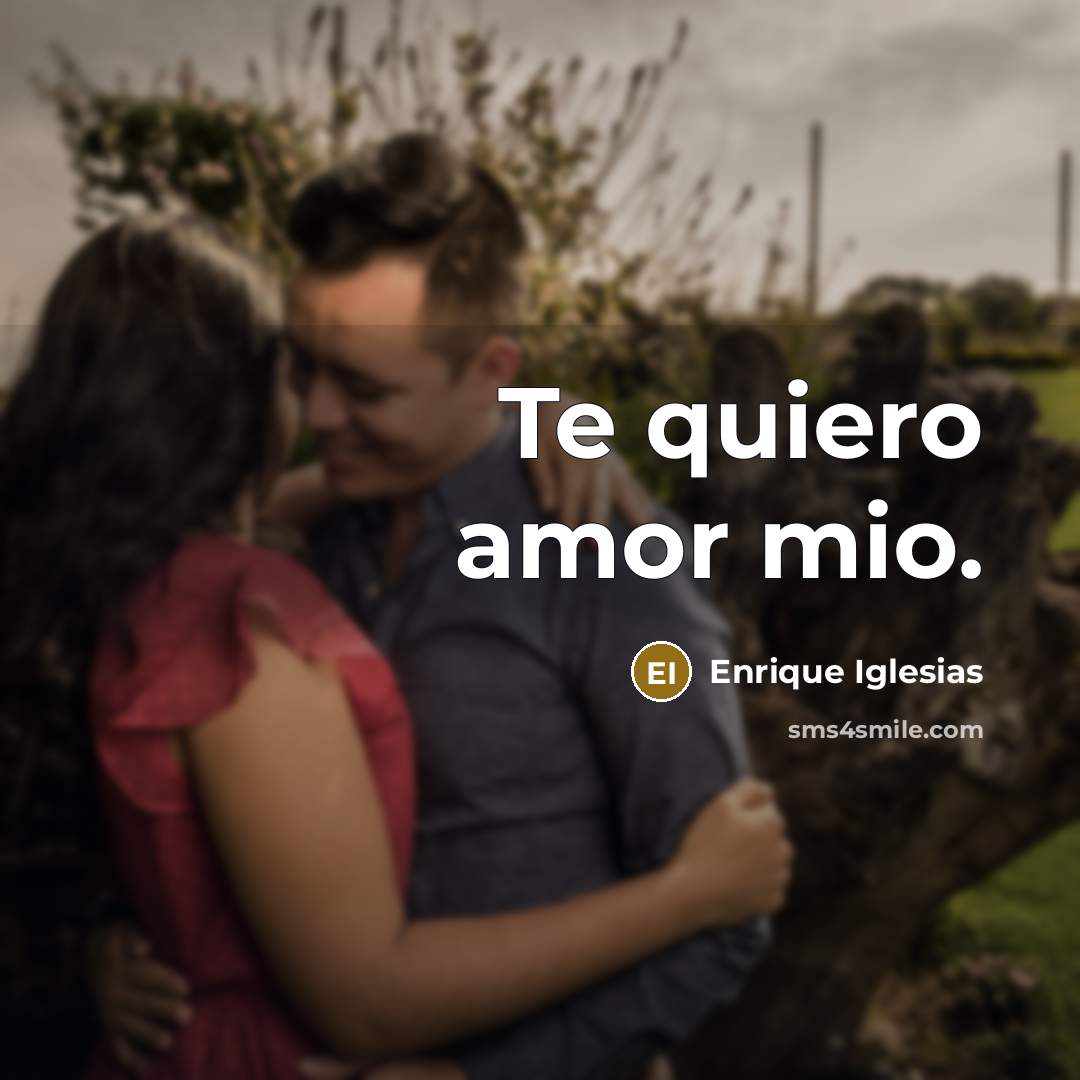 “Te quiero amor mio.” quote by Enrique Iglesias