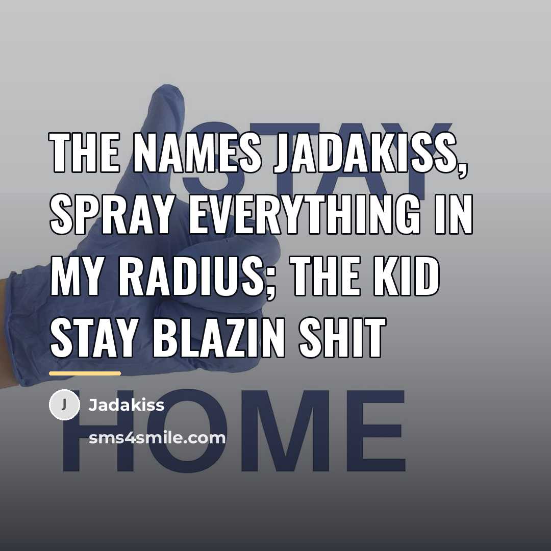 “The names Jadakiss, spray everything in my radius; The kid…” quote by Jadakiss