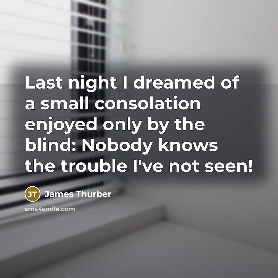 “Last night I dreamed of a small consolation enjoyed only…” quote by James Thurber