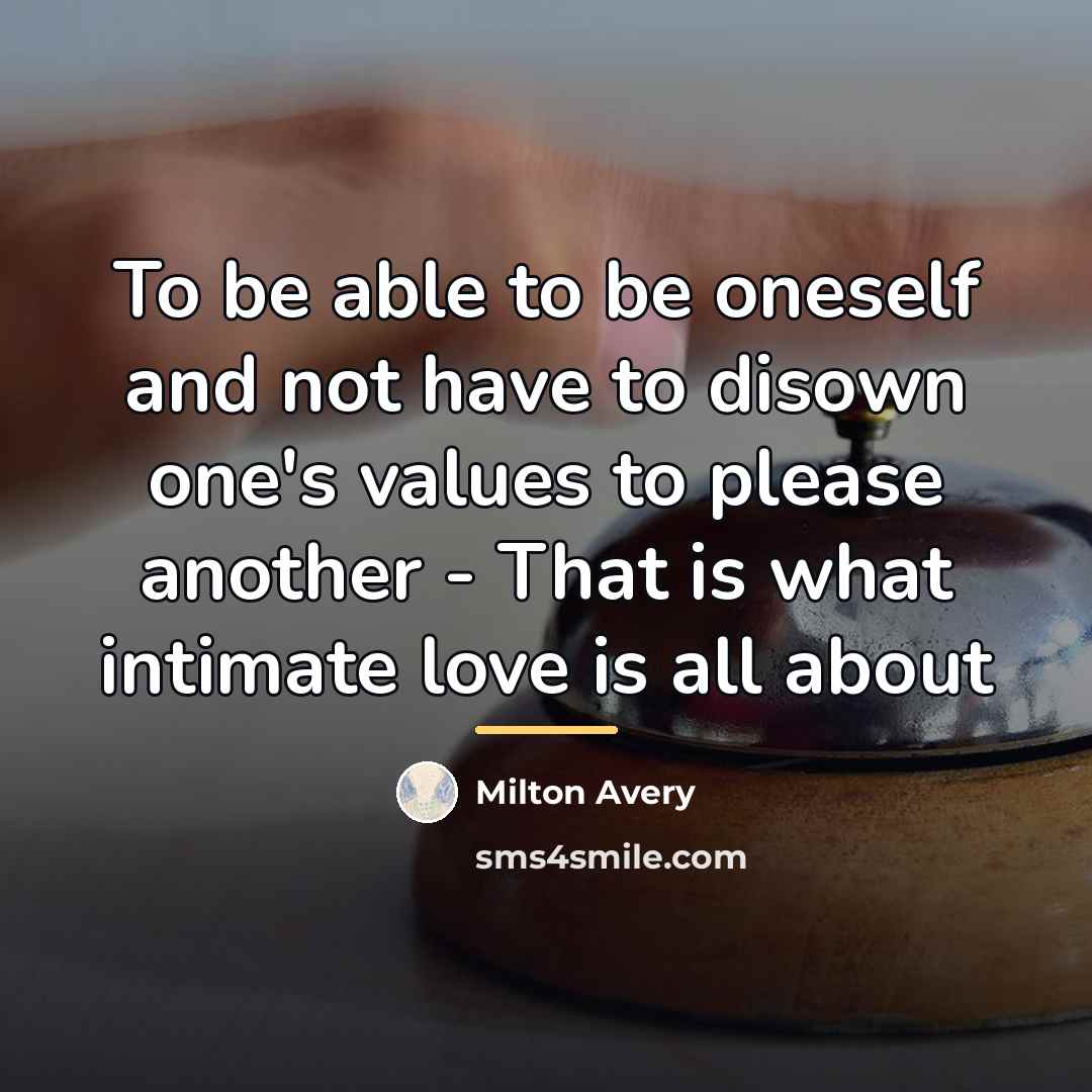 “To be able to be oneself and not have to…” quote by Milton Avery