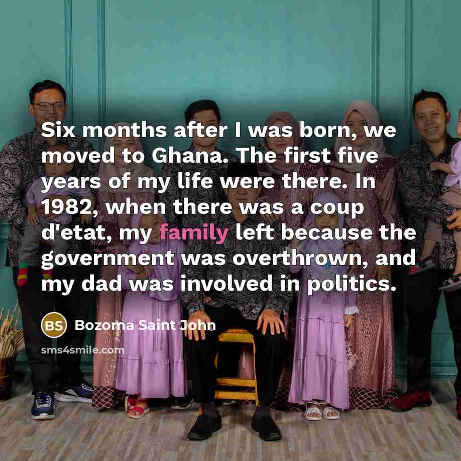 “Six months after I was born, we moved to Ghana.…” quote by Bozoma Saint John
