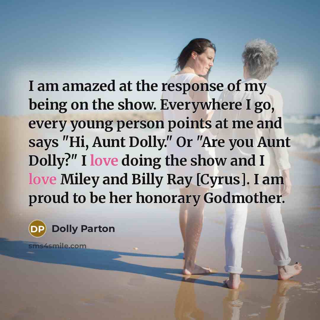 “I am amazed at the response of my being on…” quote by Dolly Parton