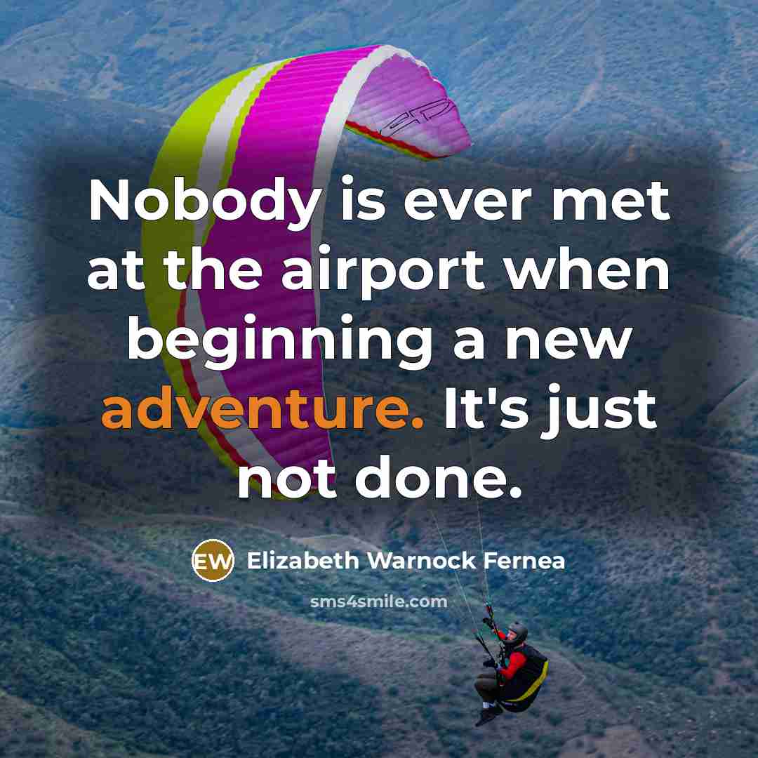 “Nobody is ever met at the airport when beginning a…” quote by Elizabeth Warnock Fernea
