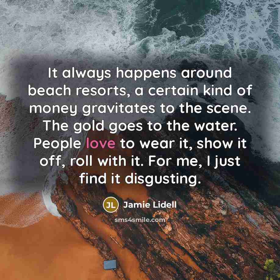“It always happens around beach resorts, a certain kind of…” quote by Jamie Lidell