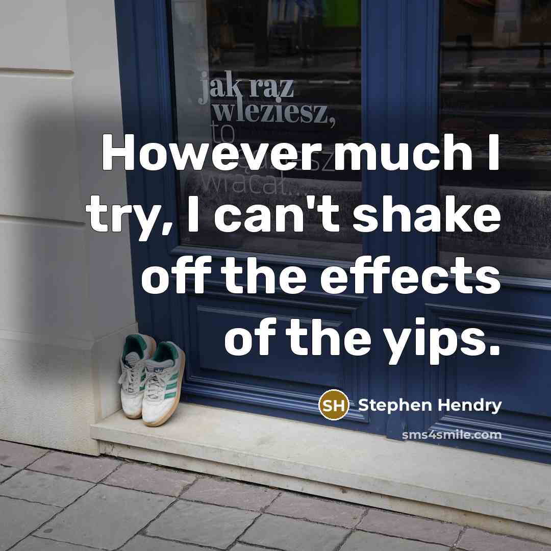 “However much I try, I can't shake off the effects…” quote by Stephen Hendry