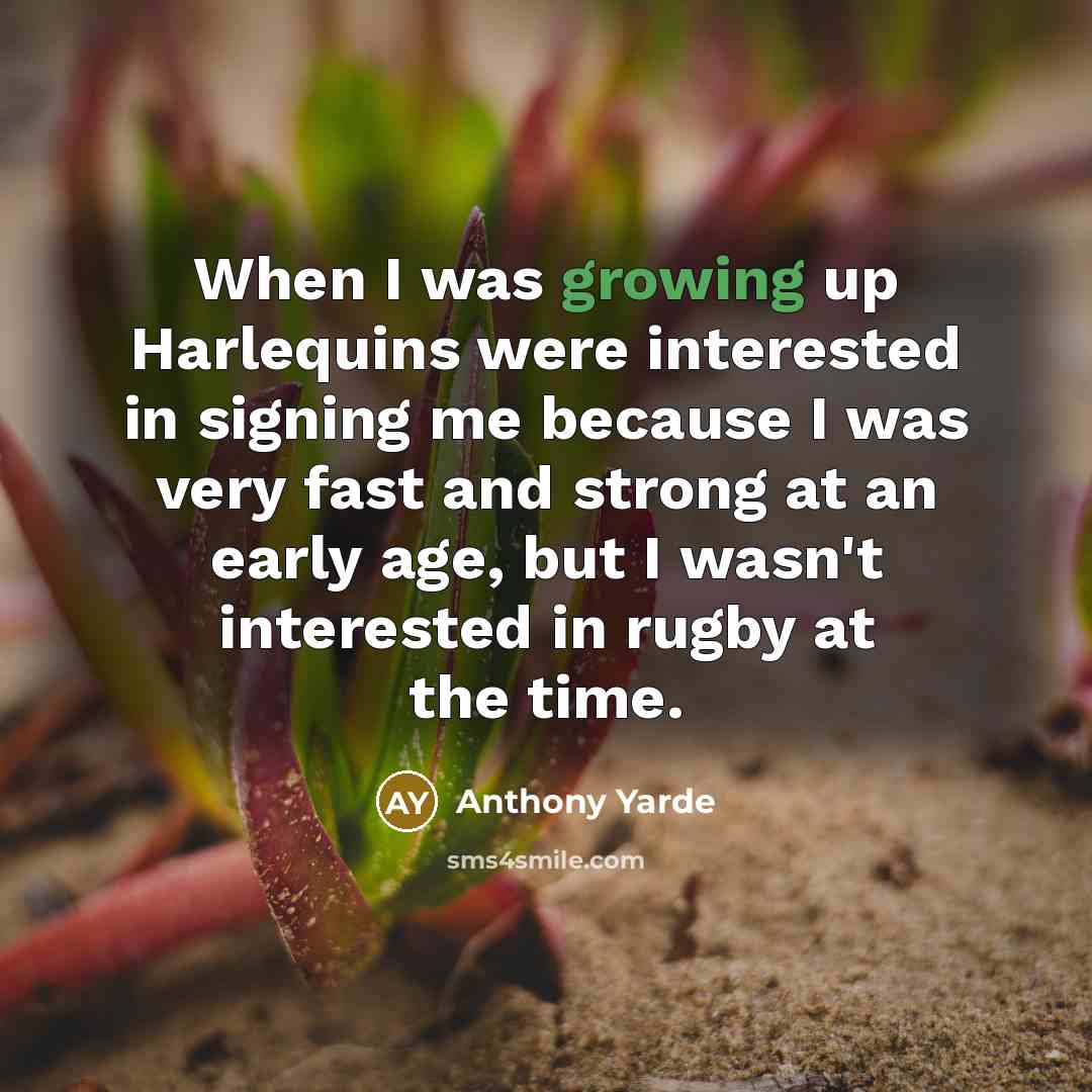 “When I was growing up Harlequins were interested in signing…” quote by Anthony Yarde