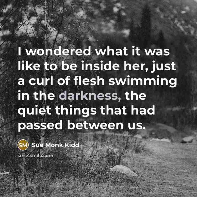 “I wondered what it was like to be inside her,…” quote by Sue Monk Kidd