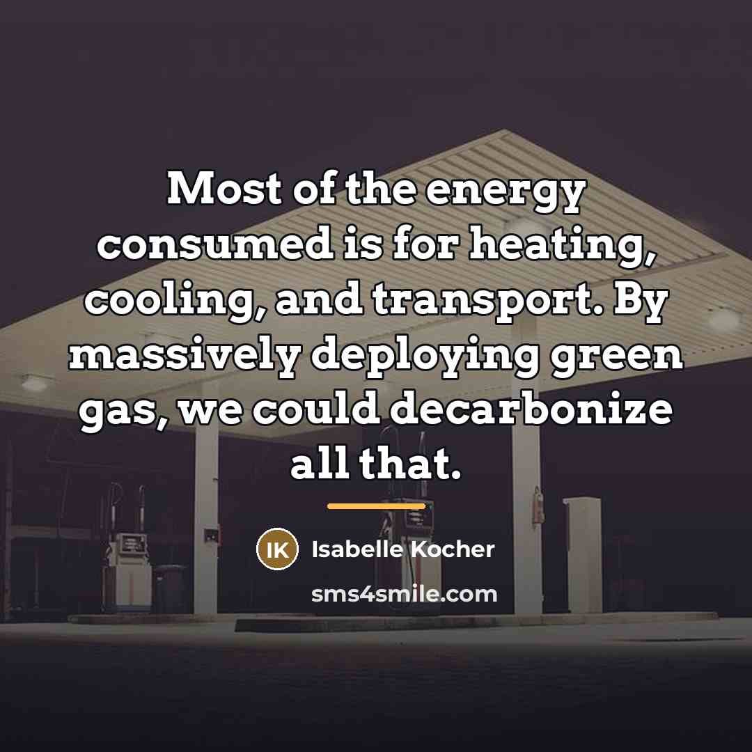 “Most of the energy consumed is for heating, cooling, and…” quote by Isabelle Kocher