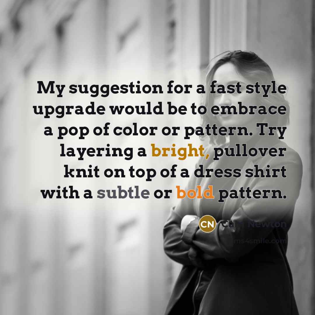 “My suggestion for a fast style upgrade would be to…” quote by Cam Newton