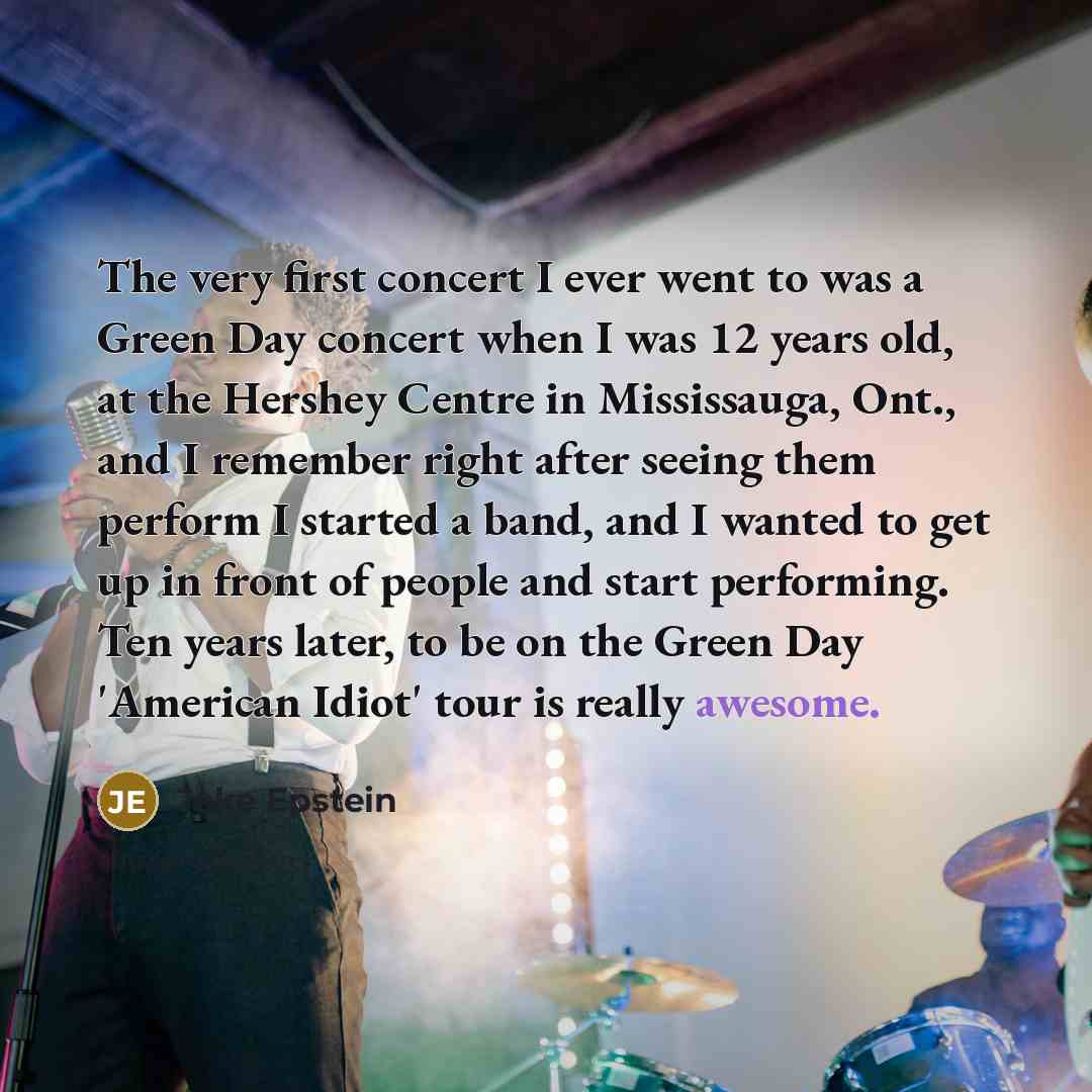 “The very first concert I ever went to was a…” quote by Jake Epstein