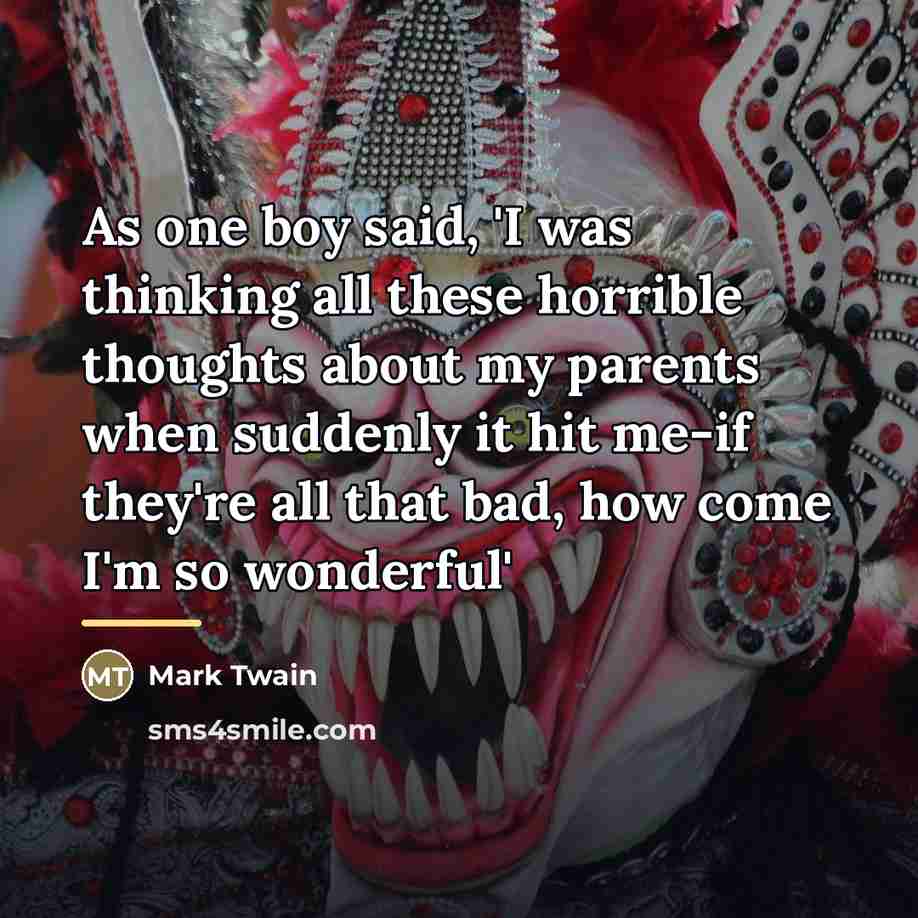 “As one boy said, 'I was thinking all these horrible…” quote by Mark Twain