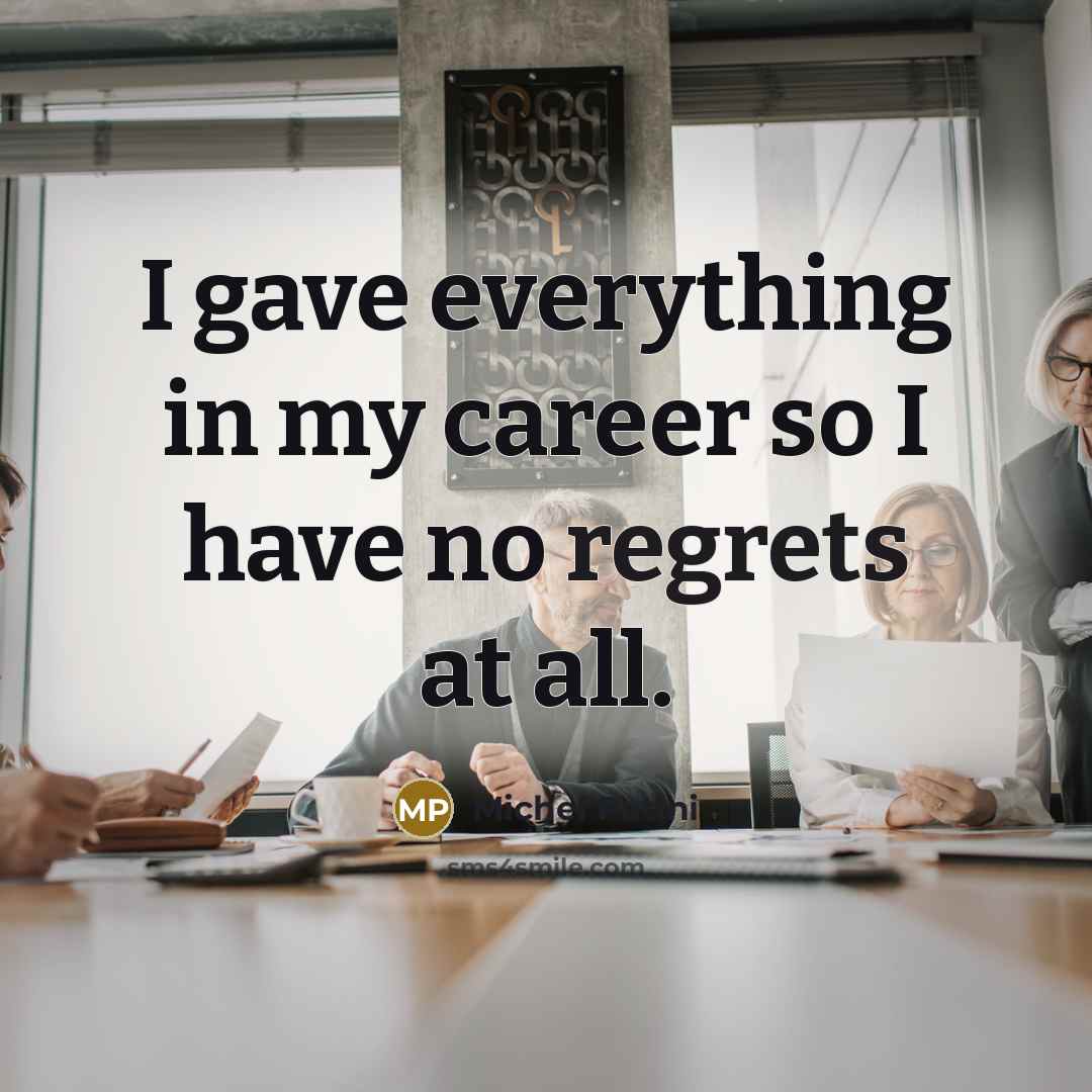 “I gave everything in my career so I have no…” quote by Michel Patini