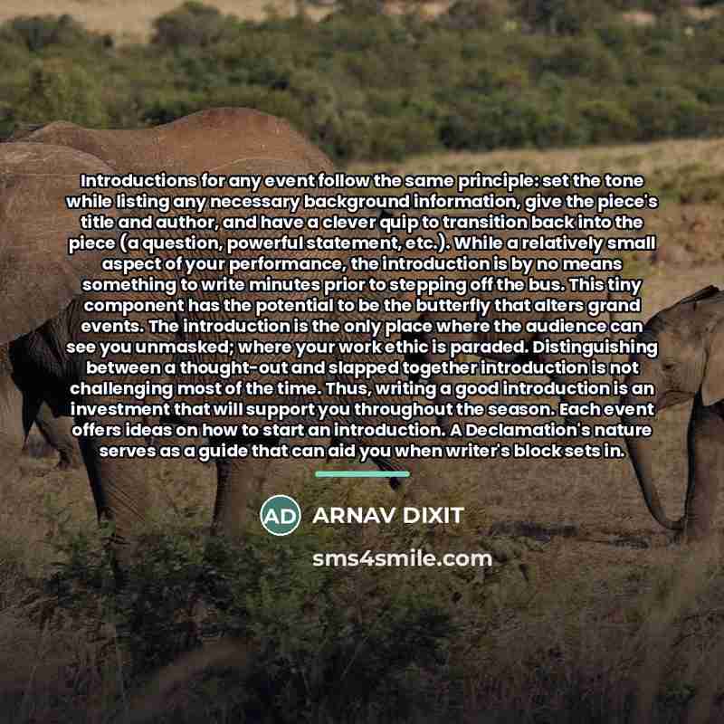 “Introductions for any event follow the same principle: set the…” quote by ARNAV DIXIT