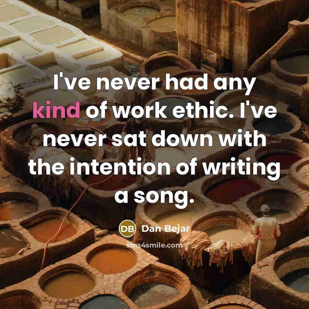 “I've never had any kind of work ethic. I've never…” quote by Dan Bejar