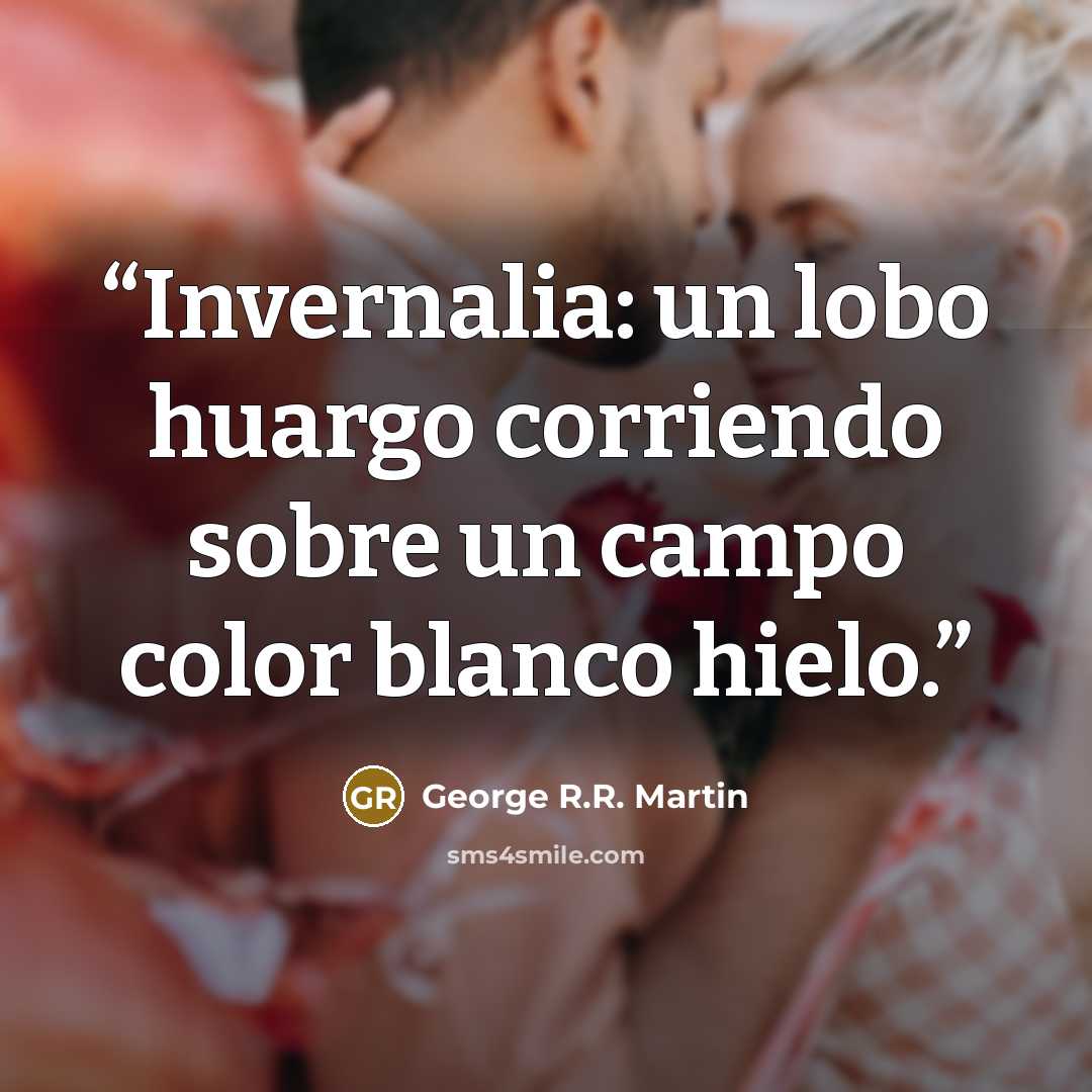 “Invernalia: un lobo huargo corriendo sobre un campo color blanco hielo.” quote by George R.R. Martin