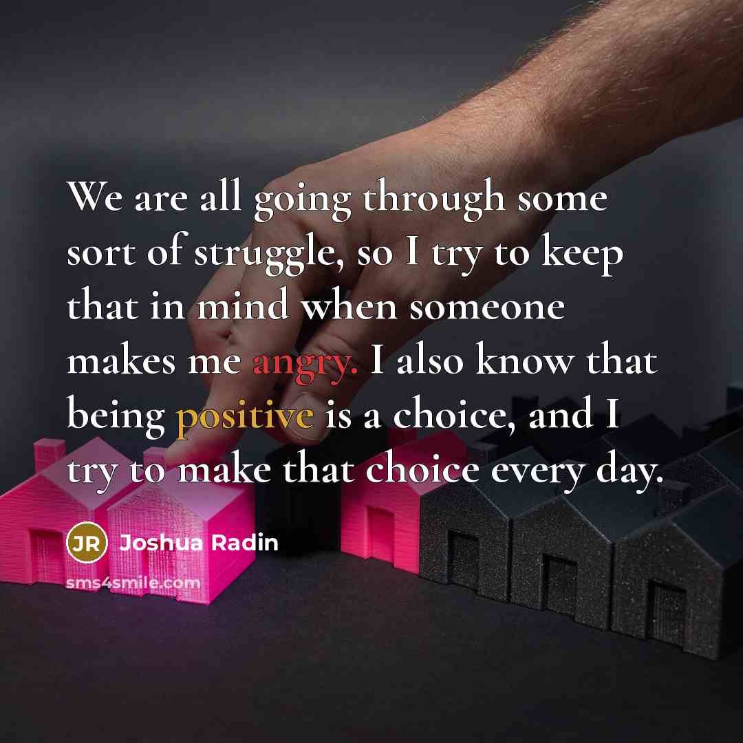 “We are all going through some sort of struggle, so…” quote by Joshua Radin