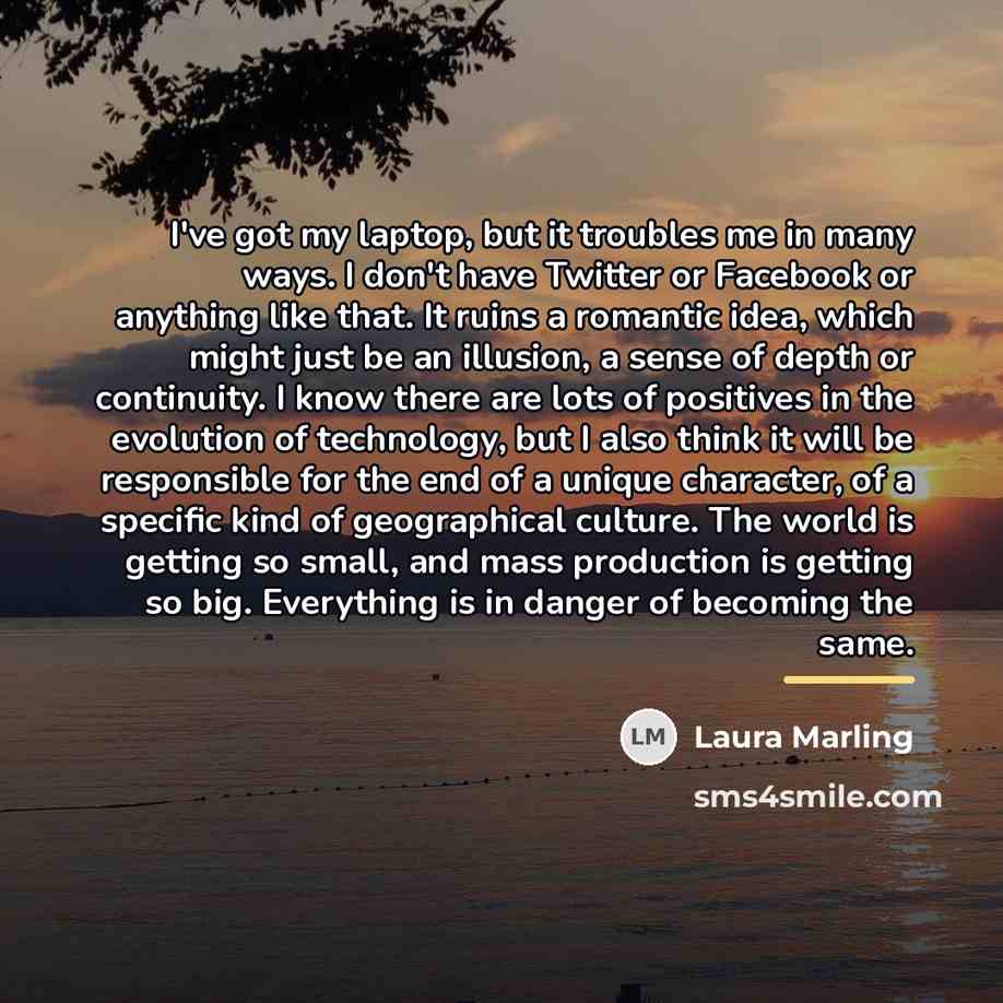 “I've got my laptop, but it troubles me in many…” quote by Laura Marling