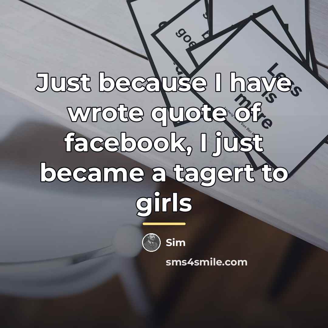 “Just because I have wrote quote of facebook, I just…” quote by Sim