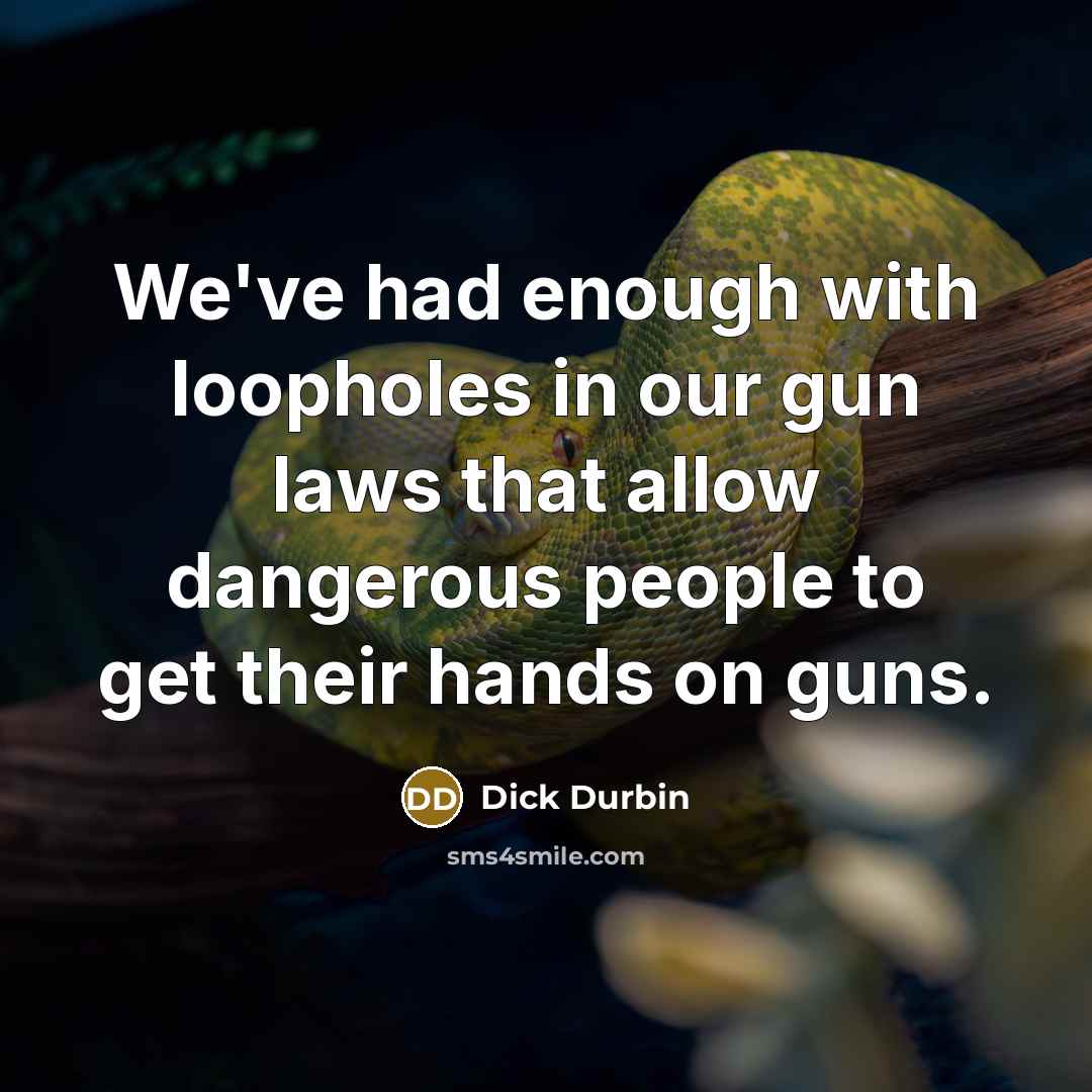“We've had enough with loopholes in our gun laws that…” quote by Dick Durbin
