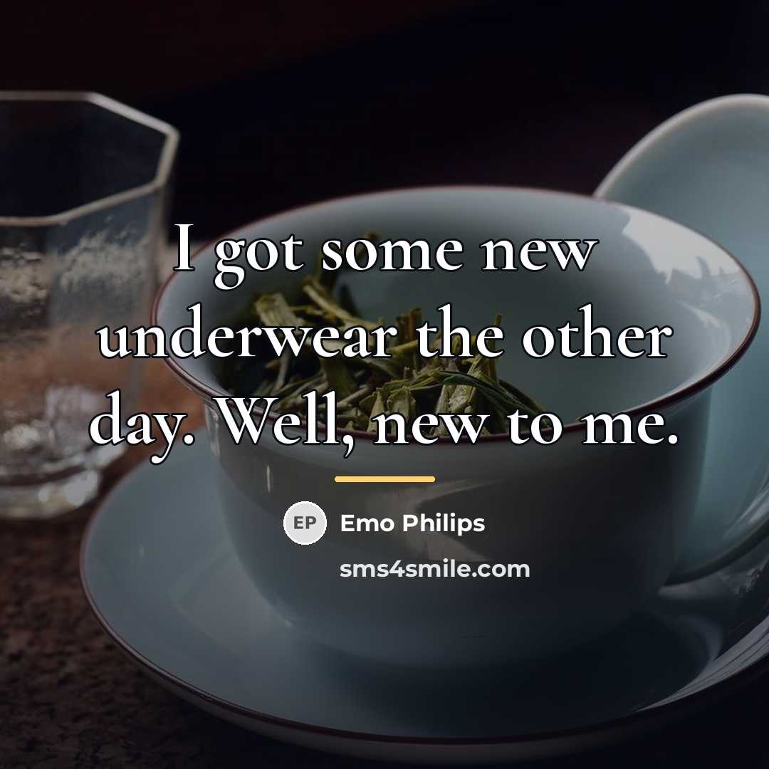 “I got some new underwear the other day. Well, new…” quote by Emo Philips