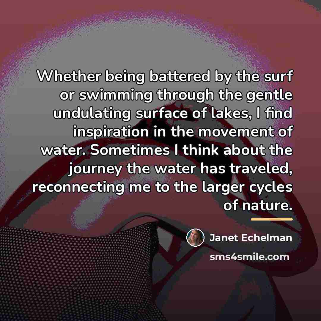 “Whether being battered by the surf or swimming through the…” quote by Janet Echelman