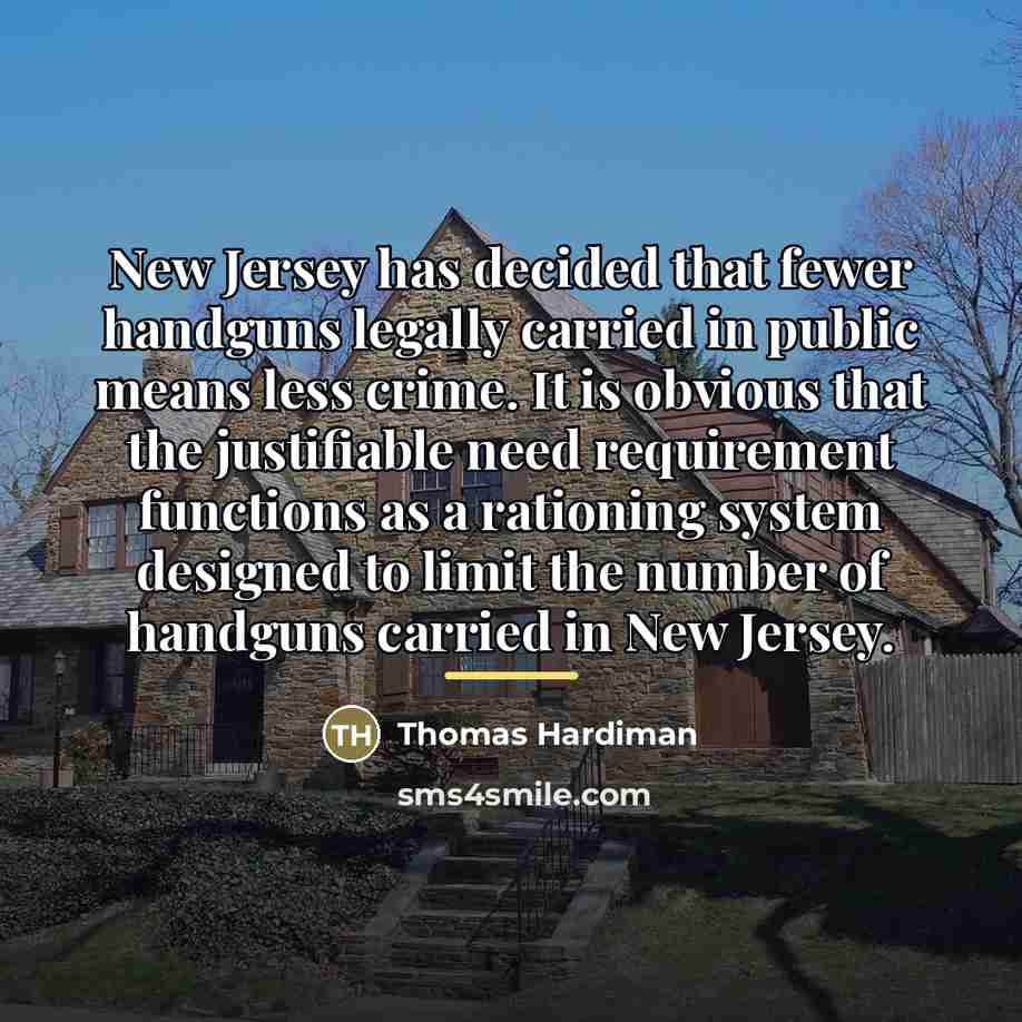 “New Jersey has decided that fewer handguns legally carried in…” quote by Thomas Hardiman