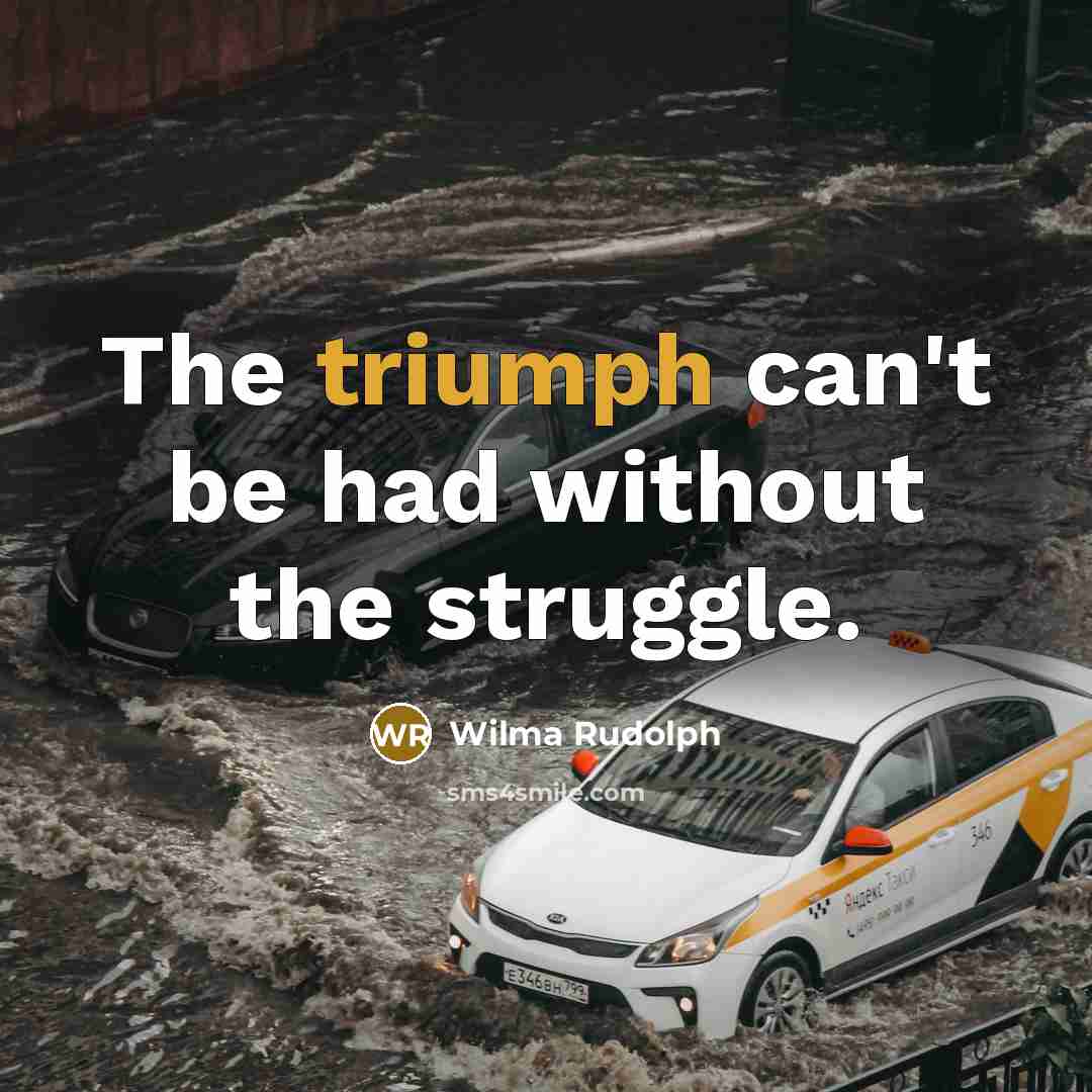 “The triumph can't be had without the struggle.…” quote by Wilma Rudolph