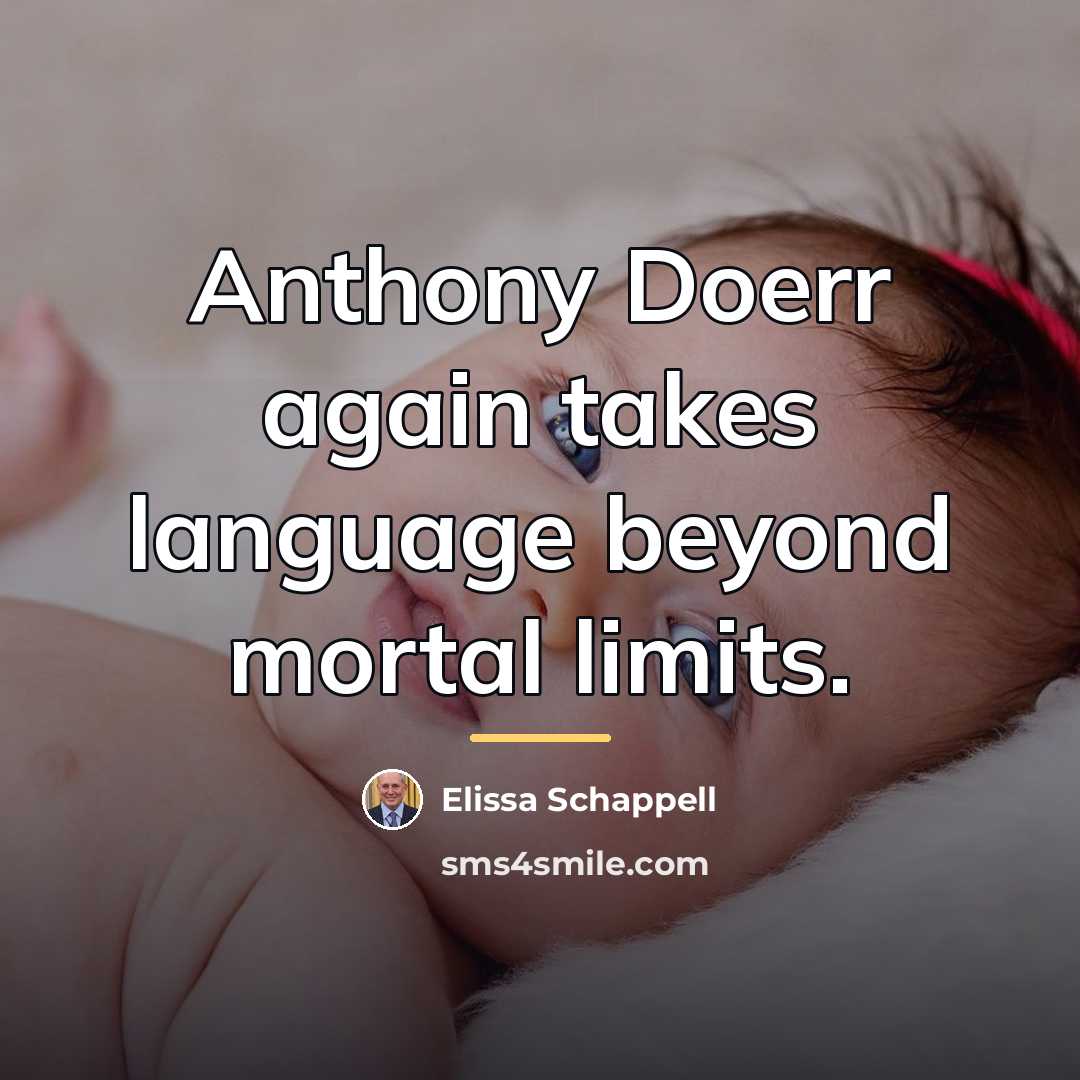 “Anthony Doerr again takes language beyond mortal limits.…” quote by Elissa Schappell