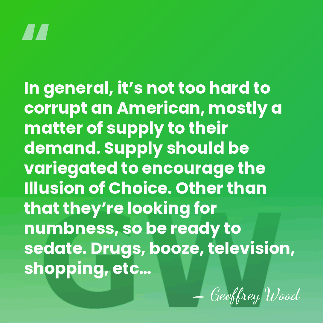 In general, it’s not too hard to corrupt an American, mostly a&hellip; - Geoffrey Wood