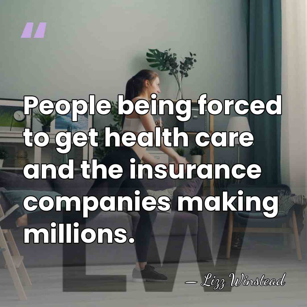 People being forced to get health care and the insurance companies making&hellip; - Lizz Winstead