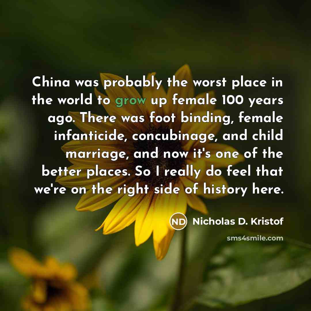 “China was probably the worst place in the world to…” quote by Nicholas D. Kristof