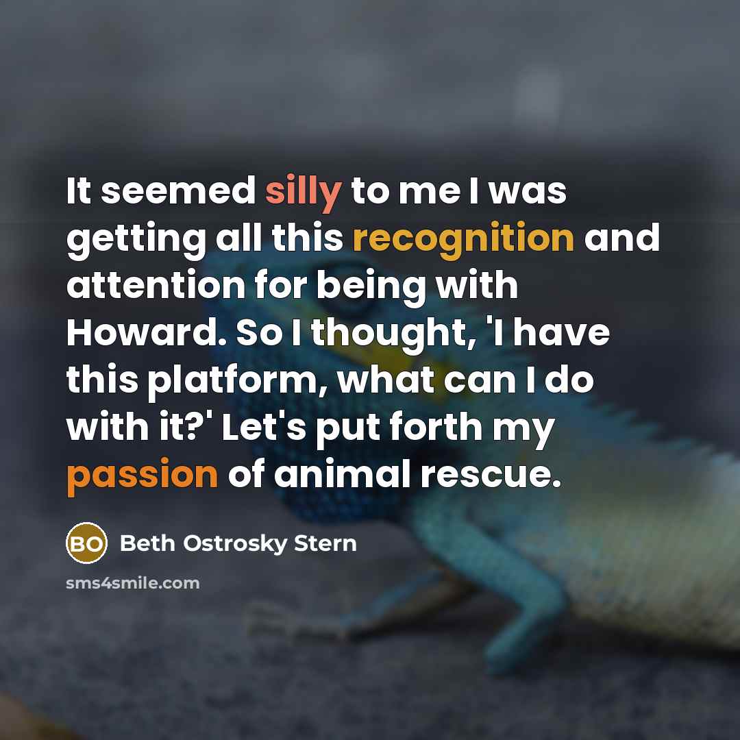“It seemed silly to me I was getting all this…” quote by Beth Ostrosky Stern
