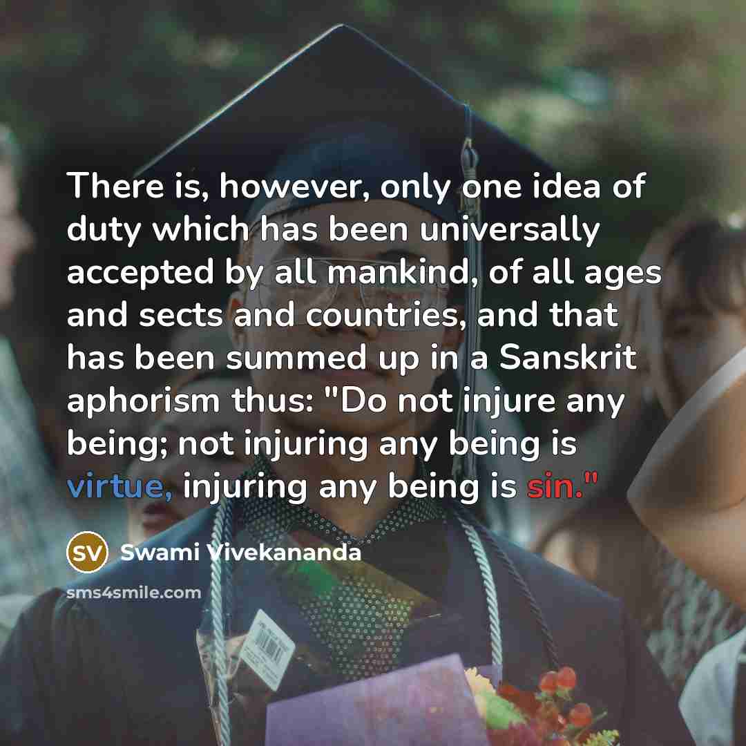 “There is, however, only one idea of duty which has…” quote by Swami Vivekananda
