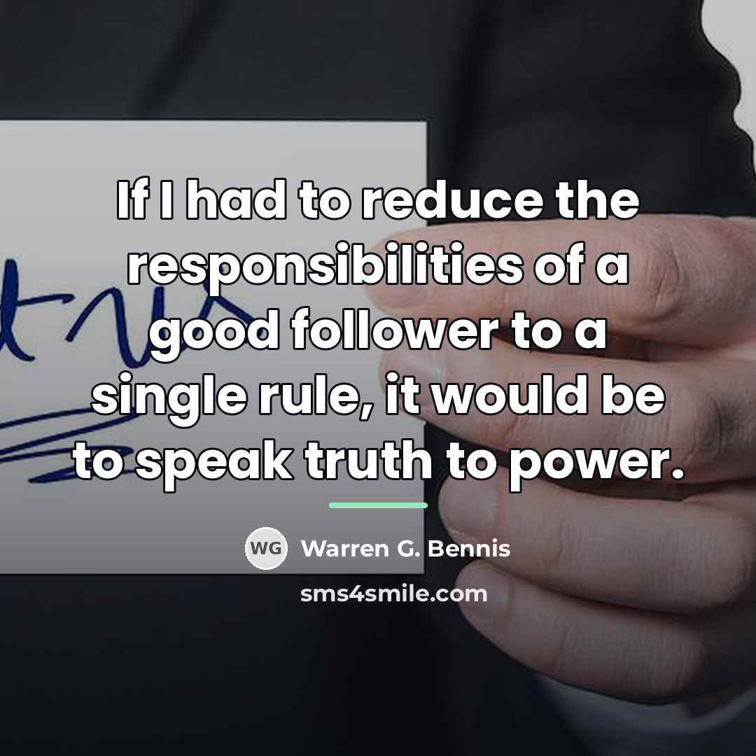 “If I had to reduce the responsibilities of a good…” quote by Warren G. Bennis