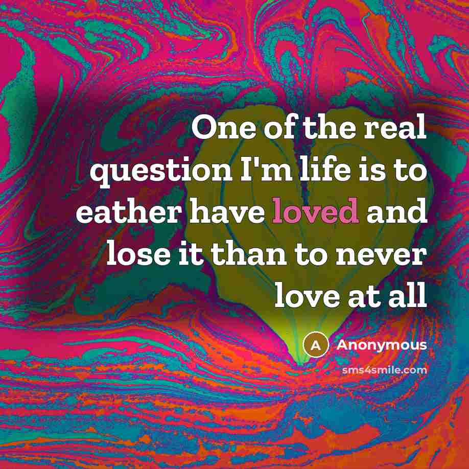 “One of the real question I'm life is to eather…” quote by Anonymous